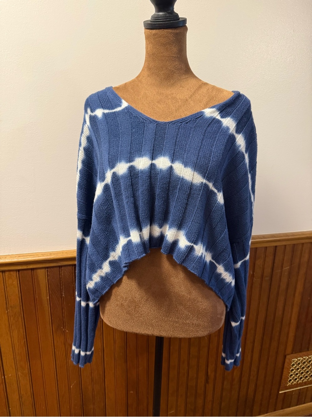 American Eagle cropped oversized knit top